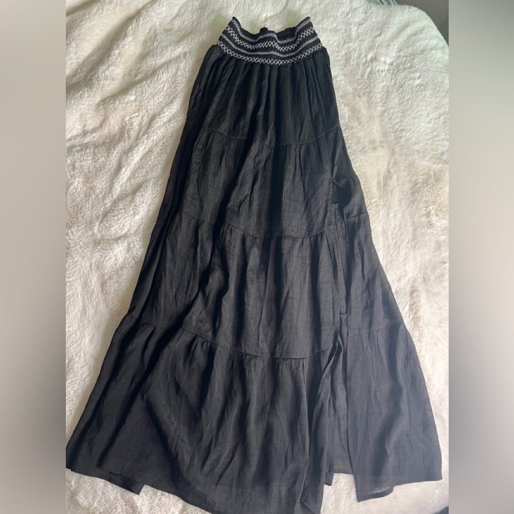 Elegant Black Miami Maxi Skirt